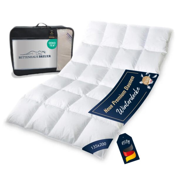 Daunenbett neue warme premium Daunen Bettdecke 135x200 Daunenpass 850g