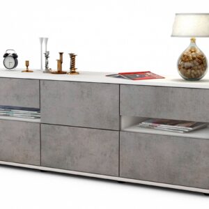 Lowboard Andrea, Beton (136x49x35cm)
