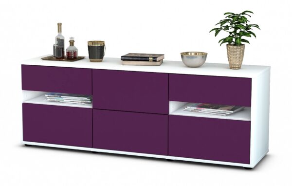 Lowboard Andrea, Lila (136x49x35cm)