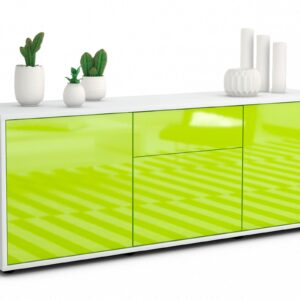Lowboard Anella, Grün (136x49x35cm)