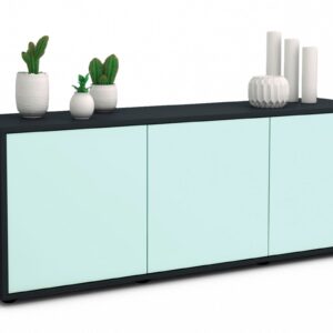 Lowboard Allegra | Korpus Anthrazit | Front in Mint | 136x49x35cm (BxHxT)