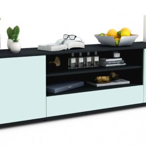 Lowboard Armida | Korpus Anthrazit | Front in Mint | 180x49x35cm (BxHxT)