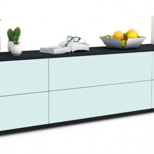 Lowboard Assunta | Korpus Anthrazit | Front in Mint | 180x49x35cm (BxHxT)