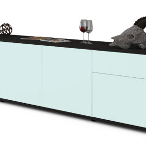 Lowboard Benedetta | Korpus Anthrazit | Front in Mint | 180x49x35cm (BxHxT)