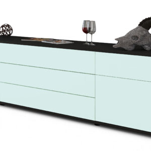 Lowboard Benita | Korpus Anthrazit | Front in Mint | 180x49x35cm (BxHxT)