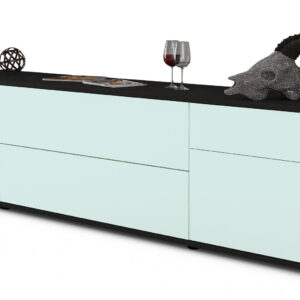 Lowboard Bibiane | Korpus Anthrazit | Front in Mint | 180x49x35cm (BxHxT)
