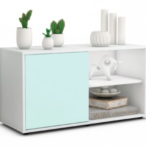 Lowboard Adelia | Korpus Weiß | Front in Mint | 92x49x35cm (BxHxT)