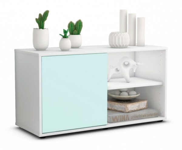 Lowboard Adelia | Korpus Weiß | Front in Mint | 92x49x35cm (BxHxT)