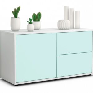 Lowboard Adria | Korpus Weiß | Front in Mint | 92x49x35cm (BxHxT)