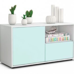 Lowboard Adriana | Korpus Weiß | Front in Mint | 92x49x35cm (BxHxT)