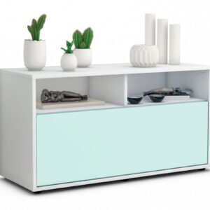 Lowboard Agostina | Korpus Weiß | Front in Mint | 92x49x35cm (BxHxT)