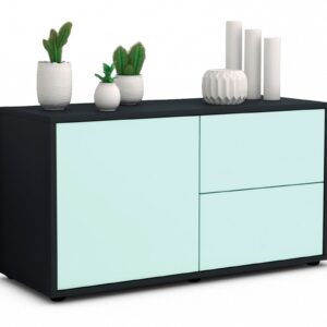 Lowboard Adria | Korpus Anthrazit | Front in Mint | 92x49x35cm (BxHxT)