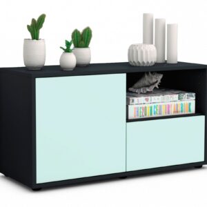 Lowboard Adriana | Korpus Anthrazit | Front in Mint | 92x49x35cm (BxHxT)
