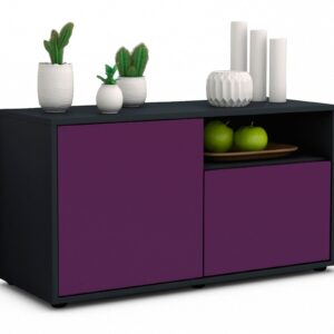 Lowboard Ajda | Korpus Anthrazit | Front in Lila | 92x49x35cm (BxHxT)