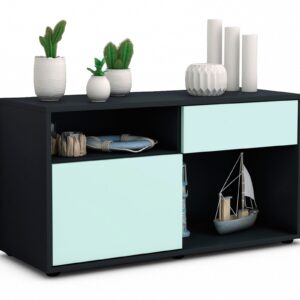 Lowboard Alecia | Korpus Anthrazit | Front in Mint | 92x49x35cm (BxHxT)