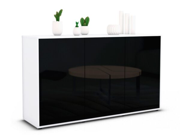 Sideboard Delia, Schwarz (136x79x35cm)