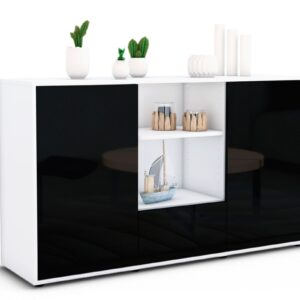 Sideboard Desideria, Schwarz (136x79x35cm)