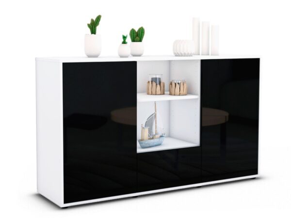 Sideboard Desideria, Schwarz (136x79x35cm)