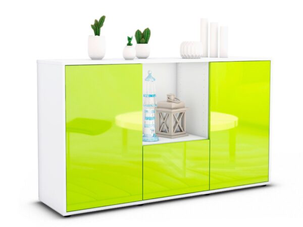 Sideboard Dhonna, Grün (136x79x35cm)