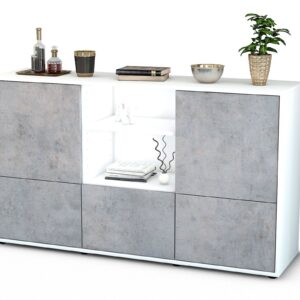 Sideboard Diellza, Beton (136x79x35cm)
