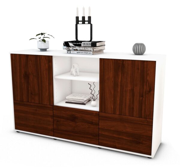 Sideboard Diellza, Walnuss (136x79x35cm)