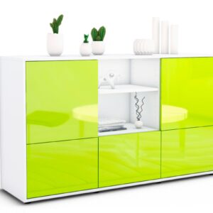 Sideboard Diellza, Grün (136x79x35cm)