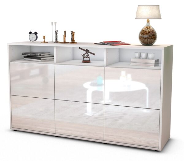 Sideboard Dilara, Weiß (136x79x35cm)
