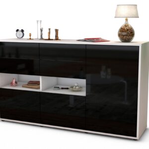 Sideboard Domi, Schwarz (136x79x35cm)