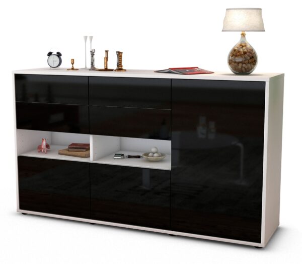Sideboard Domi, Schwarz (136x79x35cm)