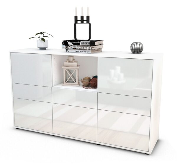 Sideboard Dominika, Weiß (136x79x35cm)