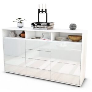 Sideboard Donabella, Weiß (136x79x35cm)