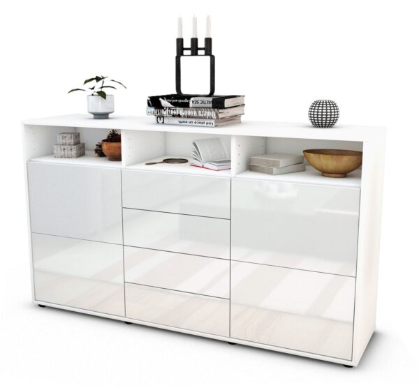 Sideboard Donabella, Weiß (136x79x35cm)