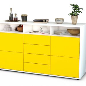 Sideboard Donabella, Gelb (136x79x35cm)