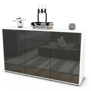 Sideboard Donatella, Grau (136x79x35cm)