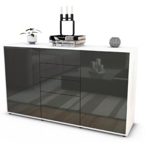 Sideboard Dorelly, Grau (136x79x35cm)