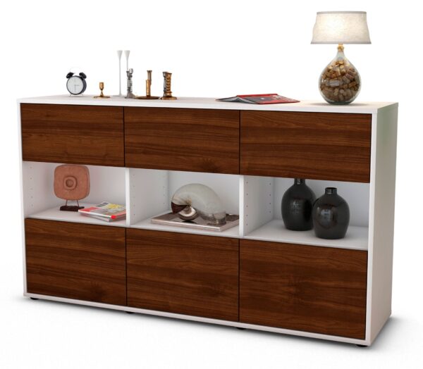 Sideboard Dorett, Walnuss (136x79x35cm)