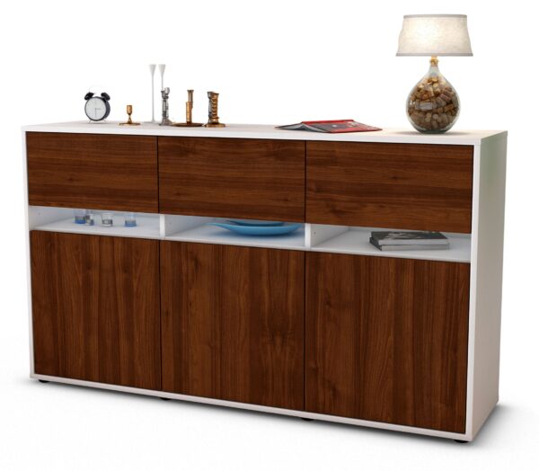 Sideboard Dorinde, Walnuss (136x79x35cm)