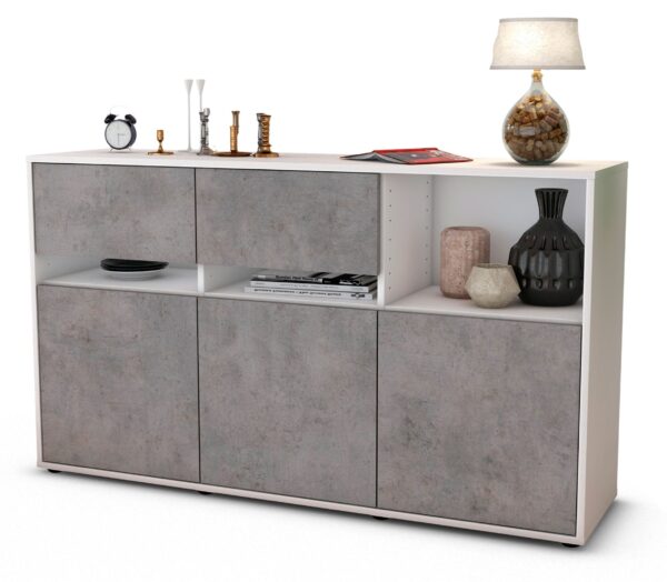 Sideboard Dorotea, Beton (136x79x35cm)