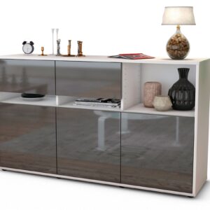 Sideboard Dorotea, Grau (136x79x35cm)