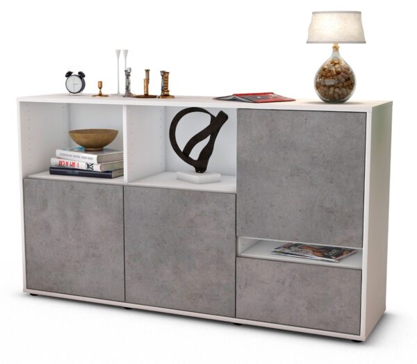 Sideboard Eda, Beton (136x79x35cm)