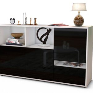 Sideboard Eda, Schwarz (136x79x35cm)