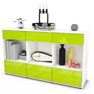 Sideboard Efisia, Grün (136x79x35cm)