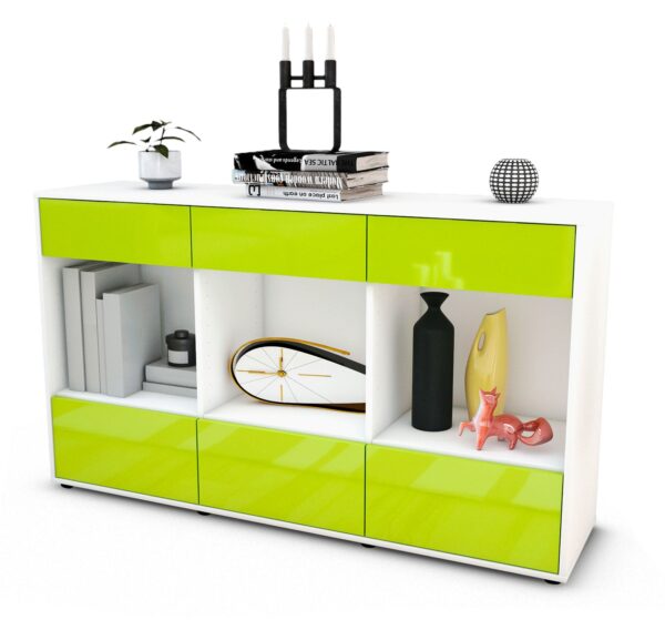 Sideboard Efisia, Grün (136x79x35cm)