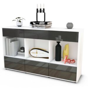 Sideboard Efisia, Grau (136x79x35cm)