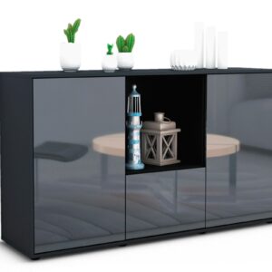 Sideboard Dhonna, Grau (136x79x35cm)