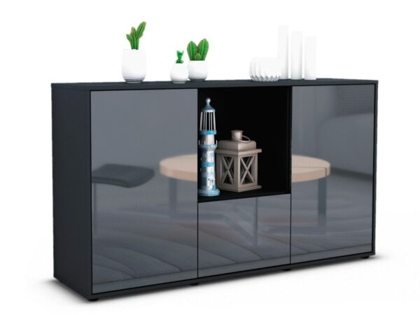 Sideboard Dhonna, Grau (136x79x35cm)