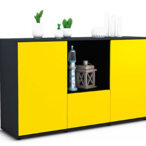 Sideboard Dhonna, Gelb (136x79x35cm)