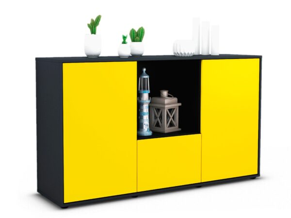 Sideboard Dhonna, Gelb (136x79x35cm)