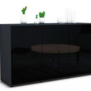 Sideboard Diana, Schwarz (136x79x35cm)