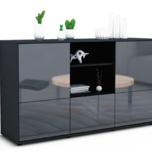 Sideboard Diellza, Grau (136x79x35cm)